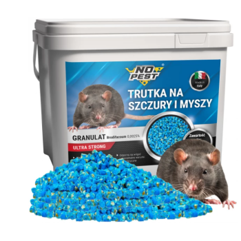 Rattengif, Muizengif, Knaagdierengif No Pest Brodifacoum Blauwe Granulaat, Pelles